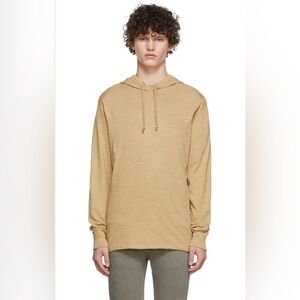 rag & bone Men’s Classic Flame Hoodie  100%Cotton,Size M,Made in Peru,Sand color